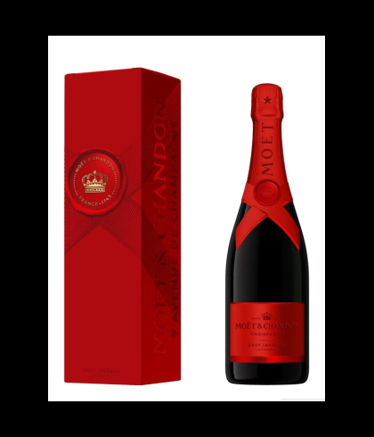 Geschenk Moët&Chandon Impérial giftbox Holiday Season 2025 limited edition rood, bij slijterij ’t Bockje in Bathmen