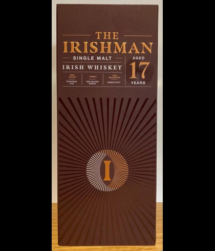 Fles The Irishman 17 Years Old Single Malt, Ierse whiskey van Walsh Whiskey uit Carlow, op voorraad bij slijterij t Bockje in Bathmen