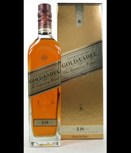 Fles blended Scotch van Johnnie Walker, op voorraad bij slijterij t Bockje in Bathmen