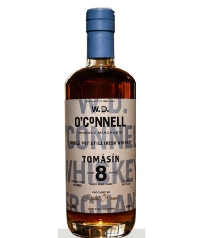Fles W.D. O'Connell Tomásín 8Y, whisky, op voorraad bij slijterij t Bockje in Bathmen