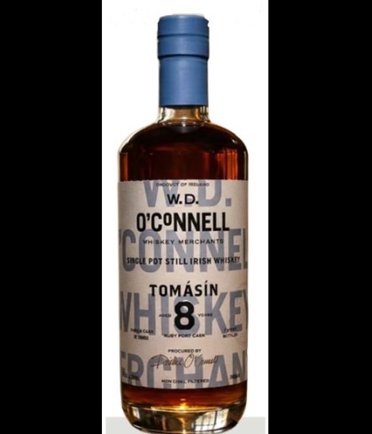 Fles W.D. O'Connell Tomásín 8Y, whisky, op voorraad bij slijterij t Bockje in Bathmen