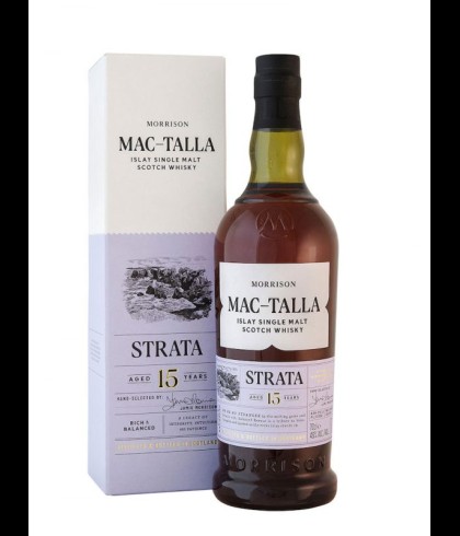 Fles Mac-Talla Strata 15 Years Old, Islay single malt whisky, op voorraad bij slijterij t Bockje in Bathmen
