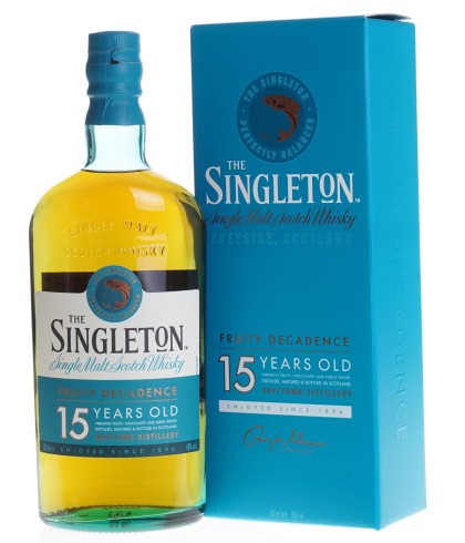 Fles Singleton of Dufftown 15 Years Old Speyside Single Malt, whisky, op voorraad bij slijterij ’t Bockje in Bathmen