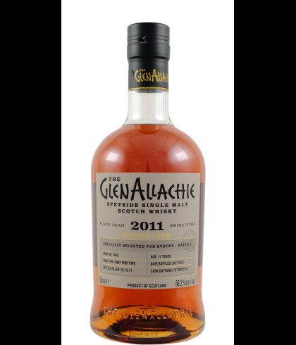 Fles Glenallachie 2011 11 Years Old Single Cask for Europe Batch 6, whisky, bij slijterij ’t Bockje in Bathmen