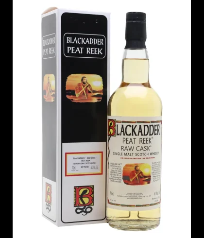 Fles Blackadder Peat Reek #PR2018-11, single malt whisky, op voorraad bij slijterij t Bockje in Bathmen