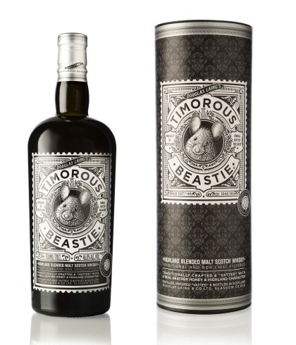 Fles Timorous Beastie Highland Blended Malt, Highland blended malt van Douglas Laing, op voorraad bij slijterij t Bockje in Bathmen