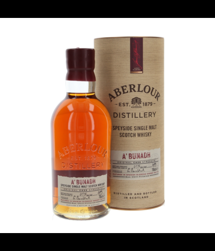Fles Aberlour A&rsquo;bunadh Batch #75, Speyside single malt whisky, op voorraad bij slijterij t Bockje in Bathmen