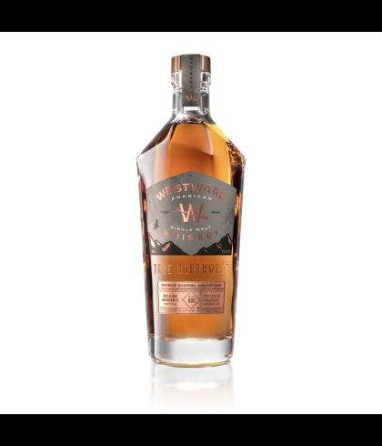 Fles Westward Single Malt Belgian Ardennes, whisky, op voorraad bij slijterij t Bockje in Bathmen