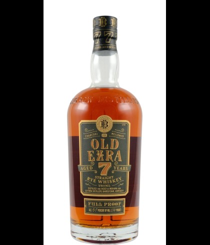 Fles Old Ezra 7 Years Old Straight Rye Whisky Full Proof, whisky, op voorraad bij slijterij t Bockje in Bathmen