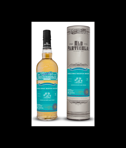 Fles Old Particular Ardmore 7Y Jamaica Rum Finish, geturfde Highland single malt van de Ardmore-distilleerderij, op voorraad bij slijterij t Bockje in Bathmen