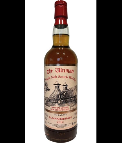 Fles The Ultimate Bunnahabhain 2012 10 Years Old, enkel vat gebotteld door The Ultimate uit Amersfoort, op voorraad bij slijterij t Bockje in Bathmen