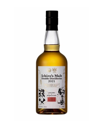 Fles Japanse whisky van Ichiro’s Malt, op voorraad bij slijterij t Bockje in Bathmen