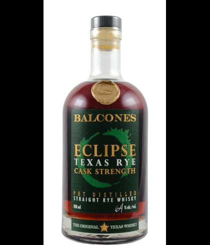 Fles Balcones Eclipse Texas Rye Cask Strength, whisky, op voorraad bij slijterij t Bockje in Bathmen