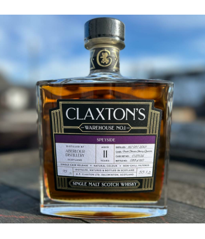 Fles Claxton’s Warehouse No.1 Aberlour 11 Years Old 2013, Speyside single malt whisky, op voorraad bij slijterij t Bockje in Bathmen