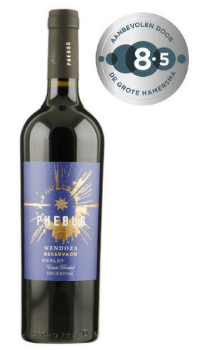 Fles Phebus Mendoza Reservado Merlot, wijn, op voorraad bij slijterij ’t Bockje in Bathmen