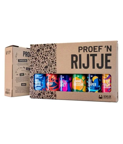 Geschenk Scheldebrouwerij Giftpack Proef'n Rijtje 6 Flessen van Scheldebrouwerij, bij slijterij ’t Bockje in Bathmen