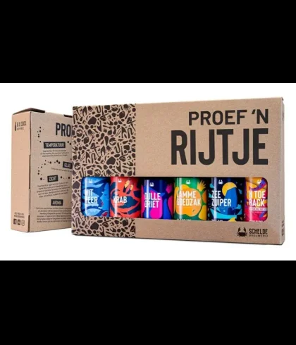 Geschenk Scheldebrouwerij Giftpack Proef'n Rijtje 6 Flessen van Scheldebrouwerij, bij slijterij ’t Bockje in Bathmen