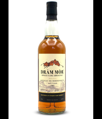 Dram Mor Single Cask Armagnac Chateau de Bordeneuve 17 Years Old 2005, op voorraad bij slijterij t Bockje in Bathmen