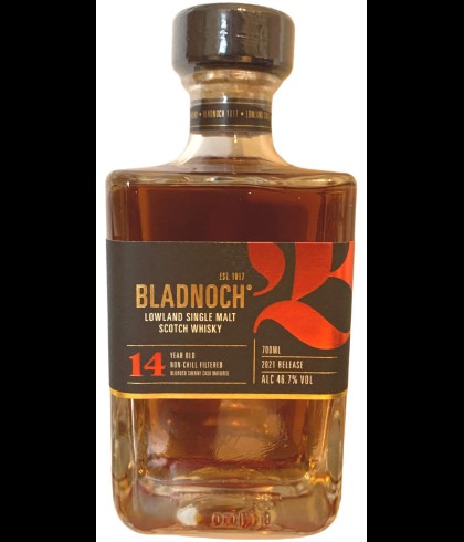 Fles Bladnoch 14 Years Old, single malt whisky, op voorraad bij slijterij t Bockje in Bathmen