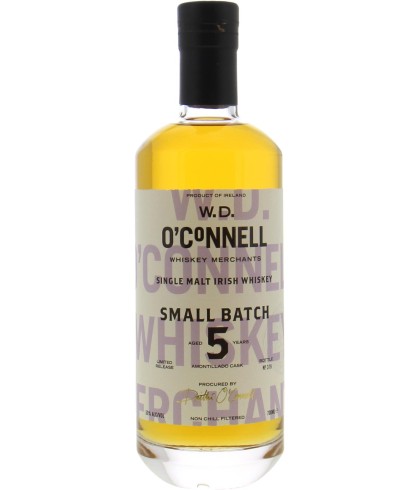 Fles W.D. O'Connell Small Batch 5 Fino Cask, whisky, op voorraad bij slijterij ’t Bockje in Bathmen
