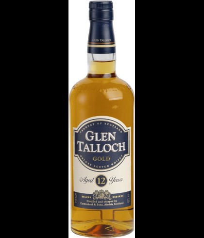 Fles Glen Talloch Gold 12 Years Old, whisky, op voorraad bij slijterij ’t Bockje in Bathmen