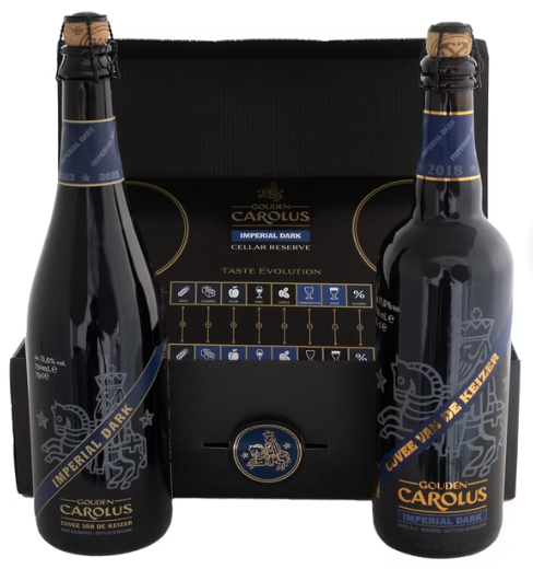Flasche Gouden Carolus Imperial Dark Cellar Reserve Giftpack, bier van Gouden Carolus