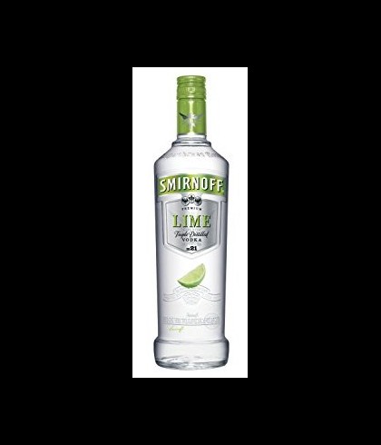 Fles Smirnoff Lime, wodka, op voorraad bij slijterij t Bockje in Bathmen