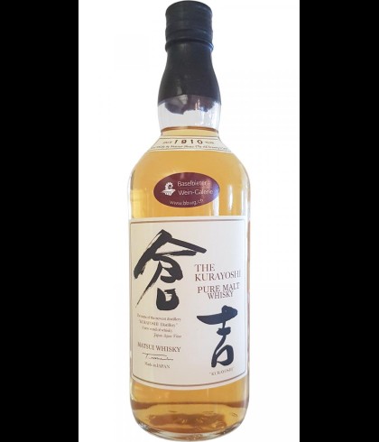 Fles Japanse pure malt van The Kurayoshi, op voorraad bij slijterij t Bockje in Bathmen