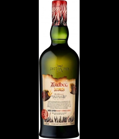 Fles Ardbeg Scorch  Committee Release 2021, single malt whisky, op voorraad bij slijterij t Bockje in Bathmen
