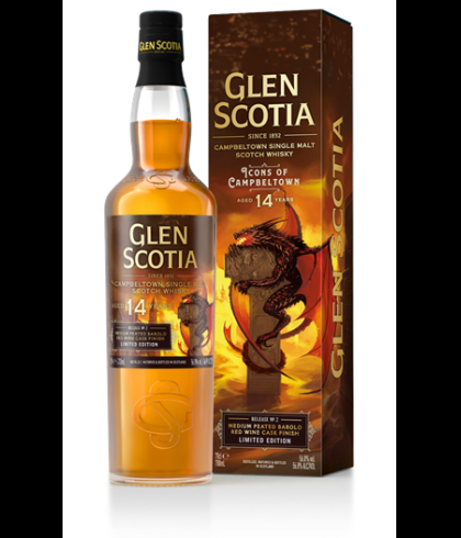 Fles Glen Scotia 14 Years Old Icons No.2 The Dragon, single malt whisky, op voorraad bij slijterij t Bockje in Bathmen