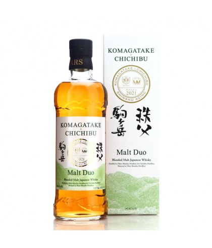 Fles Mars Komagatake × Chichibu Malt Duo 2021, single malt whisky, op voorraad bij slijterij t Bockje in Bathmen