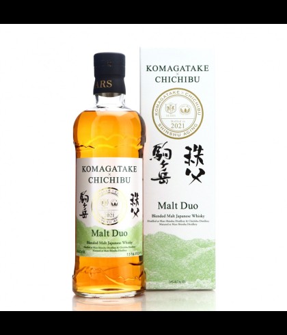 Fles Mars Komagatake &times; Chichibu Malt Duo 2021, single malt whisky, op voorraad bij slijterij t Bockje in Bathmen
