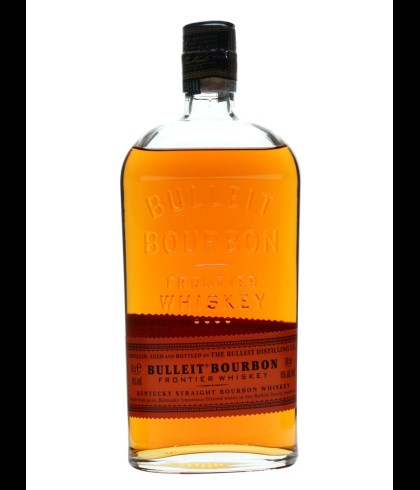 Fles Bulleit Kentucky Straight Bourbon, single malt whisky, op voorraad bij slijterij t Bockje in Bathmen