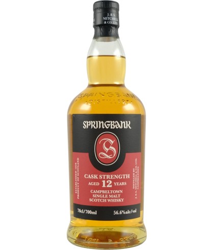 Fles Springbank 12 Years Old Cask Strength #29, single malt whisky, op voorraad bij slijterij ’t Bockje in Bathmen