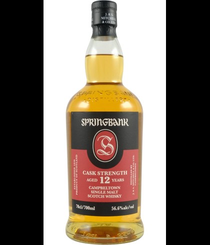 Fles Springbank 12 Years Old Cask Strength #29, single malt whisky, op voorraad bij slijterij t Bockje in Bathmen
