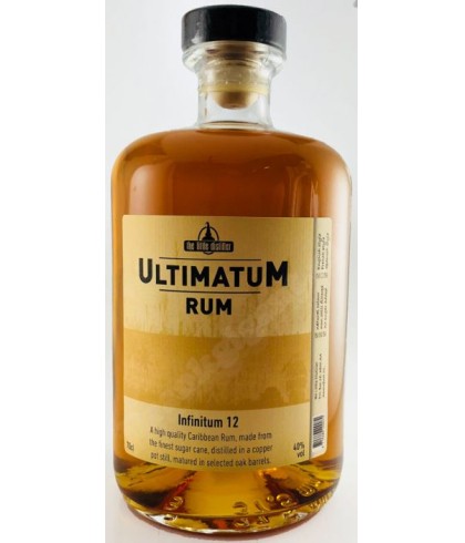 Fles ULTIMATUM RUM Infintum 12, rum, op voorraad bij slijterij t Bockje in Bathmen