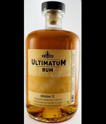 Fles ULTIMATUM RUM Infintum 12, rum, op voorraad bij slijterij t Bockje in Bathmen