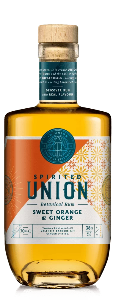 Fles Spirited Union Sweet Orange & Ginger, rum, op voorraad bij slijterij ’t Bockje in Bathmen