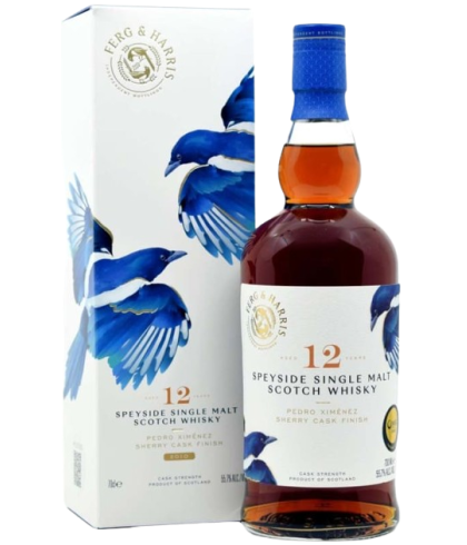 Fles Ferg & Harris 12 Years Old Speyside Pedro Ximénez Cask Finish, whisky, bij slijterij ’t Bockje in Bathmen