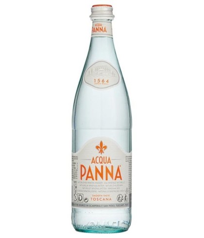 Fles Acqua Panna Mineraalwater van Acqua Panna, bij slijterij ’t Bockje in Bathmen
