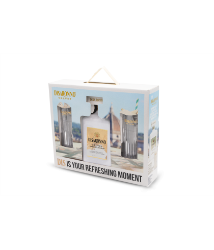 Geschenk Disaronno Velvet Giftpack met 2 Outdoor Tumblers, bij slijterij ’t Bockje in Bathmen