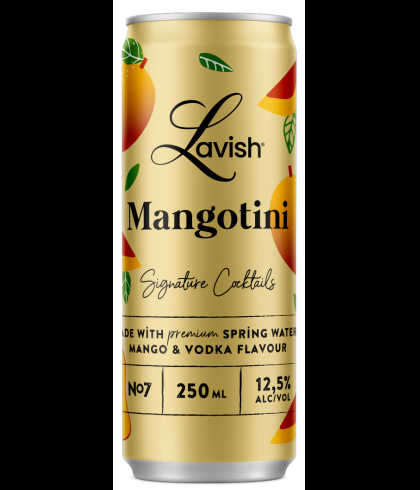 Flesje Lavish Mangotini Signature Cocktail, wodkacocktail, op voorraad bij slijterij t Bockje in Bathmen