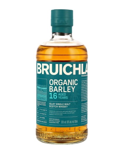 Fles Bruichladdich Organic Barley 16Y, whisky, op voorraad bij slijterij t Bockje in Bathmen
