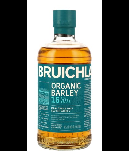 Fles Bruichladdich Organic Barley 16Y, whisky, op voorraad bij slijterij t Bockje in Bathmen