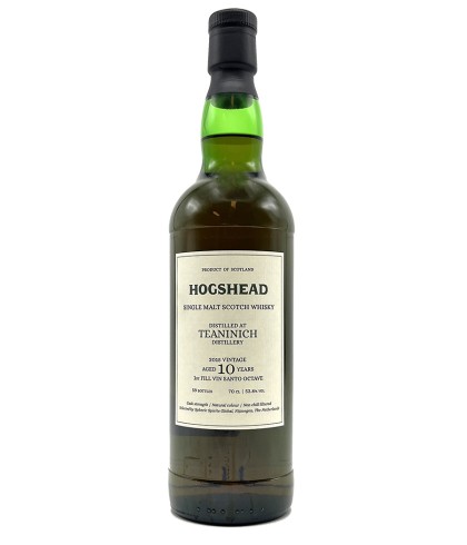 Fles Hogshead 10 Years Old Teaninich 2015, whisky, bij slijterij ’t Bockje in Bathmen
