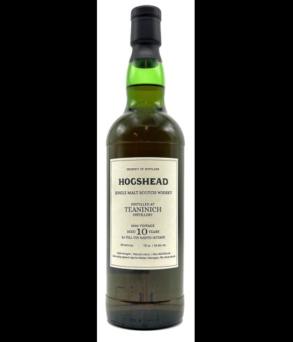 Fles Hogshead Teaninich 2015 10 Years Old, Highland single malt whisky uit Alness, op voorraad bij slijterij t Bockje in Bathmen
