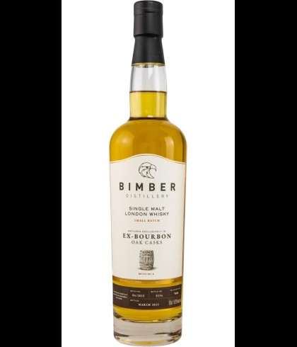 Fles Bimber Ex-Bourbon Oak Casks, single malt whisky, op voorraad bij slijterij t Bockje in Bathmen