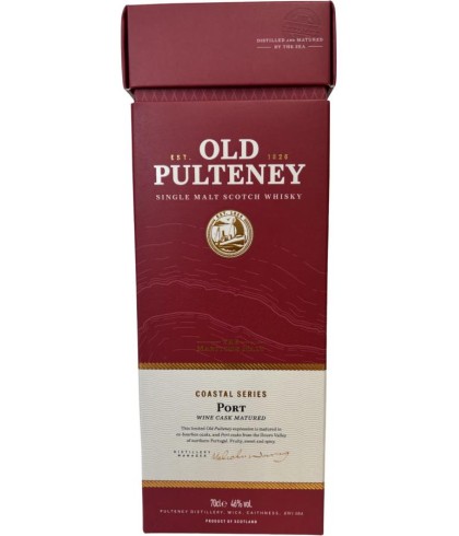 Fles Old Pulteney Coastal Series Port Finish, Schotse Highland single malt uit Wick, op voorraad bij slijterij ’t Bockje in Bathmen