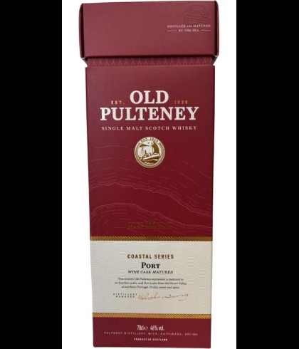 Fles Old Pulteney Coastal Series Port Finish, Schotse Highland single malt uit Wick, op voorraad bij slijterij t Bockje in Bathmen