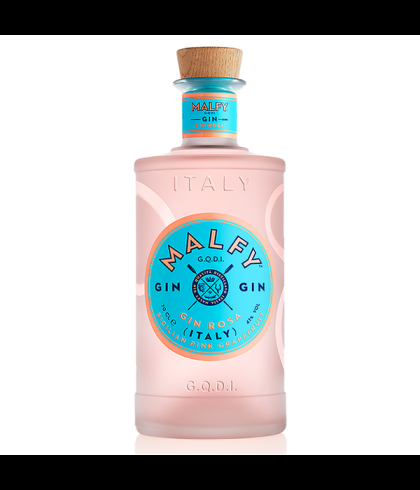 Fles Malfy Gin Rosa, gin, op voorraad bij slijterij t Bockje in Bathmen
